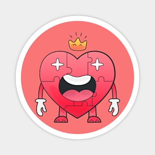 Heart doodle character design Magnet
